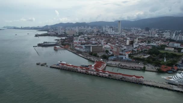 Georgetown Penang Malaezia Mai 2022 Terminalul Navei Croazieră Swettenham Unele — Videoclip de stoc