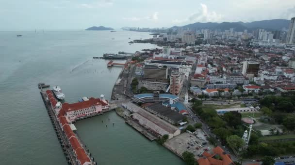 Georgetown Penang Malasia Mayo 2022 Terminal Cruceros Swettenham Con Algunos — Vídeos de Stock