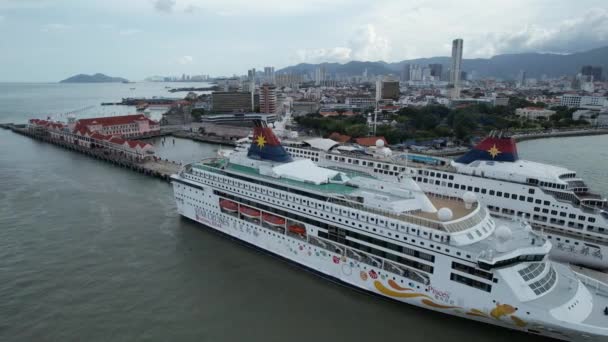 Georgetown Penang Malaysia May 2022 Swettenham Cruise Ship Terminal Some — 비디오