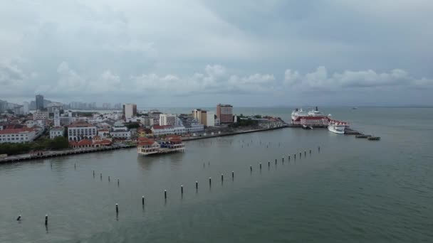 Georgetown Penang Maleisië Mei 2022 Swettenham Cruise Ship Terminal Met — Stockvideo