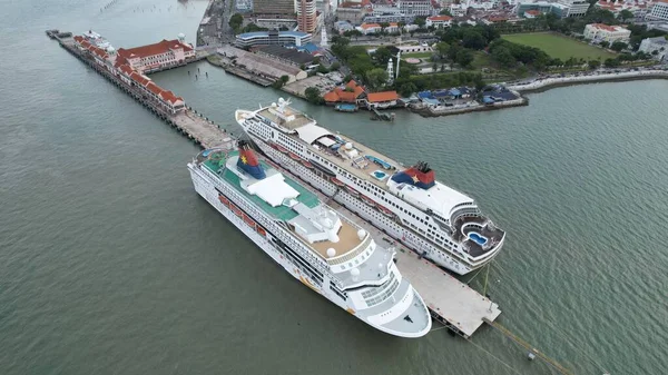 Georgetown Penang Malásia Maio 2022 Terminal Cruzeiros Swettenham Com Alguns — Fotografia de Stock