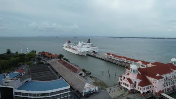 Georgetown Penang Malaysia May 2022 Swettenham Cruise Ship Terminal Some — 비디오
