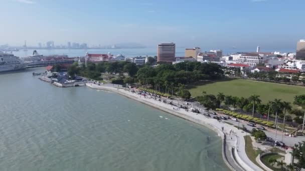 Georgetown Penang Malaysia Mei 2022 Swettenham Cruise Ship Terminal Some — Stok Video