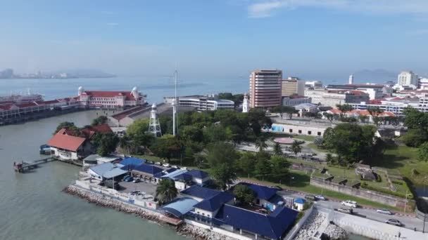 Georgetown Penang Malaisie Mai 2022 Terminal Navires Croisière Swettenham Avec — Video