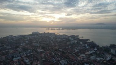 Georgetown, Penang Malezya - 14 Mayıs 2022 Ermeni Caddesi ve Georgetown 'un İnanılmaz Sahnesi