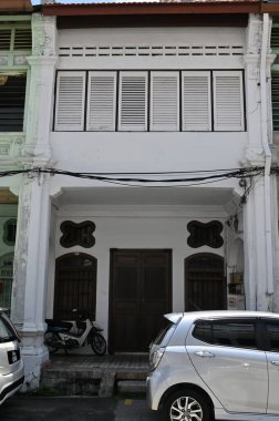 Georgetown, Penang Malezya - 14 Mayıs 2022 Ermeni Caddesi ve Georgetown 'un İnanılmaz Sahnesi