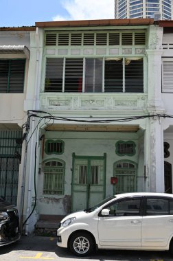 Georgetown, Penang Malezya - 14 Mayıs 2022 Ermeni Caddesi ve Georgetown 'un İnanılmaz Sahnesi