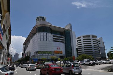 Georgetown, Penang Malezya - 14 Mayıs 2022 Ermeni Caddesi ve Georgetown 'un İnanılmaz Sahnesi