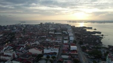 Georgetown, Penang Malezya - 14 Mayıs 2022 Ermeni Caddesi ve Georgetown 'un İnanılmaz Sahnesi