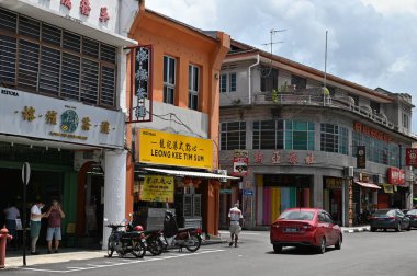 Georgetown, Penang Malezya - 14 Mayıs 2022 Ermeni Caddesi ve Georgetown 'un İnanılmaz Sahnesi