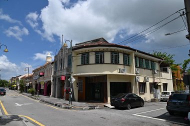 Georgetown, Penang Malezya - 14 Mayıs 2022 Ermeni Caddesi ve Georgetown 'un İnanılmaz Sahnesi