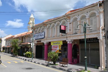 Georgetown, Penang Malezya - 14 Mayıs 2022 Ermeni Caddesi ve Georgetown 'un İnanılmaz Sahnesi