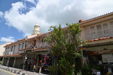 Georgetown, Penang Malezya - 14 Mayıs 2022 Ermeni Caddesi ve Georgetown 'un İnanılmaz Sahnesi