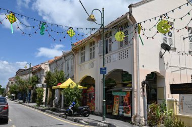 Georgetown, Penang Malezya - 14 Mayıs 2022 Ermeni Caddesi ve Georgetown 'un İnanılmaz Sahnesi