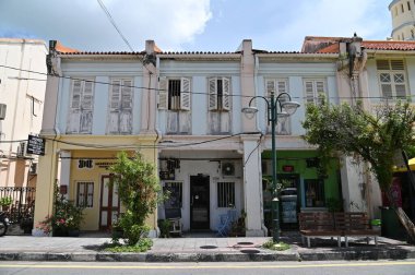 Georgetown, Penang Malezya - 14 Mayıs 2022 Ermeni Caddesi ve Georgetown 'un İnanılmaz Sahnesi