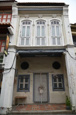 Georgetown, Penang Malezya - 14 Mayıs 2022 Ermeni Caddesi ve Georgetown 'un İnanılmaz Sahnesi