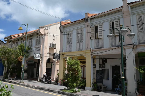 Georgetown, Penang Malezya - 14 Mayıs 2022 Ermeni Caddesi ve Georgetown 'un İnanılmaz Sahnesi