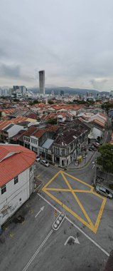 Georgetown, Penang Malezya - 14 Mayıs 2022 Ermeni Caddesi ve Georgetown 'un İnanılmaz Sahnesi