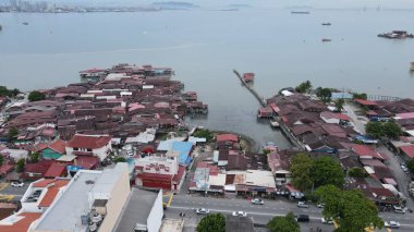 Georgetown, Penang Malezya - 14 Mayıs 2022 Ermeni Caddesi ve Georgetown 'un İnanılmaz Sahnesi