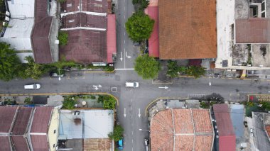 Georgetown, Penang Malezya - 14 Mayıs 2022 Ermeni Caddesi ve Georgetown 'un İnanılmaz Sahnesi