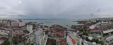 Georgetown, Penang Malezya - 14 Mayıs 2022 Ermeni Caddesi ve Georgetown 'un İnanılmaz Sahnesi