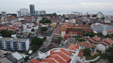 Georgetown, Penang Malezya - 14 Mayıs 2022 Ermeni Caddesi ve Georgetown 'un İnanılmaz Sahnesi