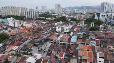 Georgetown, Penang Malezya - 14 Mayıs 2022 Ermeni Caddesi ve Georgetown 'un İnanılmaz Sahnesi