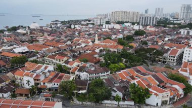 Georgetown, Penang Malezya - 14 Mayıs 2022 Ermeni Caddesi ve Georgetown 'un İnanılmaz Sahnesi
