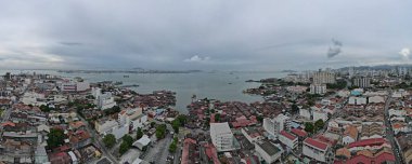 Georgetown, Penang Malezya - 14 Mayıs 2022 Ermeni Caddesi ve Georgetown 'un İnanılmaz Sahnesi