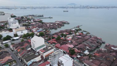 Georgetown, Penang Malezya - 14 Mayıs 2022 Ermeni Caddesi ve Georgetown 'un İnanılmaz Sahnesi