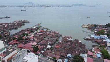 Georgetown, Penang Malezya - 14 Mayıs 2022 Ermeni Caddesi ve Georgetown 'un İnanılmaz Sahnesi