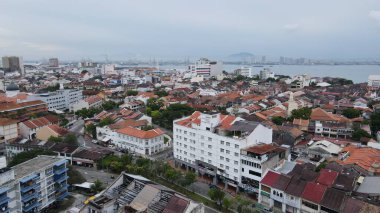 Georgetown, Penang Malezya - 14 Mayıs 2022 Ermeni Caddesi ve Georgetown 'un İnanılmaz Sahnesi