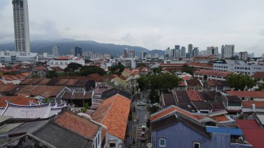 Georgetown, Penang Malezya - 14 Mayıs 2022 Ermeni Caddesi ve Georgetown 'un İnanılmaz Sahnesi