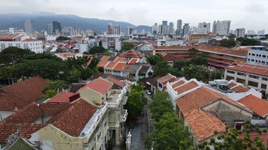 Georgetown, Penang Malezya - 14 Mayıs 2022 Ermeni Caddesi ve Georgetown 'un İnanılmaz Sahnesi