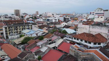 Georgetown, Penang Malezya - 14 Mayıs 2022 Ermeni Caddesi ve Georgetown 'un İnanılmaz Sahnesi