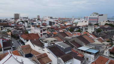 Georgetown, Penang Malezya - 14 Mayıs 2022 Ermeni Caddesi ve Georgetown 'un İnanılmaz Sahnesi