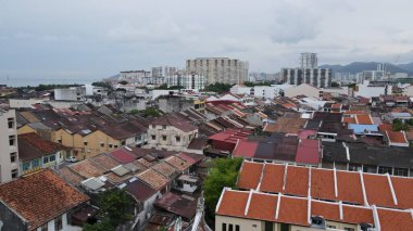 Georgetown, Penang Malezya - 14 Mayıs 2022 Ermeni Caddesi ve Georgetown 'un İnanılmaz Sahnesi