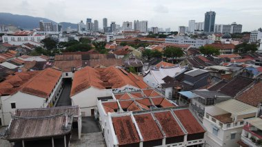 Georgetown, Penang Malezya - 14 Mayıs 2022 Ermeni Caddesi ve Georgetown 'un İnanılmaz Sahnesi