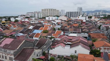 Georgetown, Penang Malezya - 14 Mayıs 2022 Ermeni Caddesi ve Georgetown 'un İnanılmaz Sahnesi