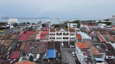 Georgetown, Penang Malezya - 14 Mayıs 2022 Ermeni Caddesi ve Georgetown 'un İnanılmaz Sahnesi