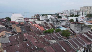 Georgetown, Penang Malezya - 14 Mayıs 2022 Ermeni Caddesi ve Georgetown 'un İnanılmaz Sahnesi