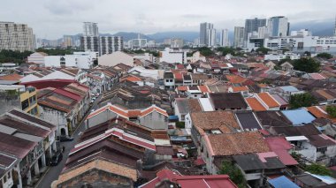 Georgetown, Penang Malezya - 14 Mayıs 2022 Ermeni Caddesi ve Georgetown 'un İnanılmaz Sahnesi