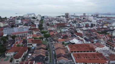Georgetown, Penang Malezya - 14 Mayıs 2022 Ermeni Caddesi ve Georgetown 'un İnanılmaz Sahnesi