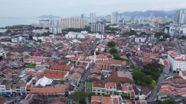 Georgetown, Penang Malezya - 14 Mayıs 2022 Ermeni Caddesi ve Georgetown 'un İnanılmaz Sahnesi