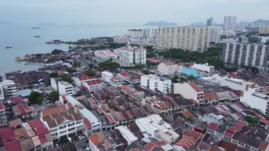 Georgetown, Penang Malezya - 14 Mayıs 2022 Ermeni Caddesi ve Georgetown 'un İnanılmaz Sahnesi