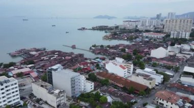 Georgetown, Penang Malezya - 14 Mayıs 2022 Ermeni Caddesi ve Georgetown 'un İnanılmaz Sahnesi