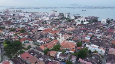 Georgetown, Penang Malezya - 14 Mayıs 2022 Ermeni Caddesi ve Georgetown 'un İnanılmaz Sahnesi