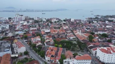 Georgetown, Penang Malezya - 14 Mayıs 2022 Ermeni Caddesi ve Georgetown 'un İnanılmaz Sahnesi
