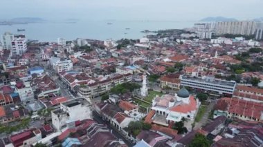 Georgetown, Penang Malezya - 14 Mayıs 2022 Ermeni Caddesi ve Georgetown 'un İnanılmaz Sahnesi