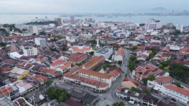 Georgetown, Penang Malezya - 14 Mayıs 2022 Ermeni Caddesi ve Georgetown 'un İnanılmaz Sahnesi